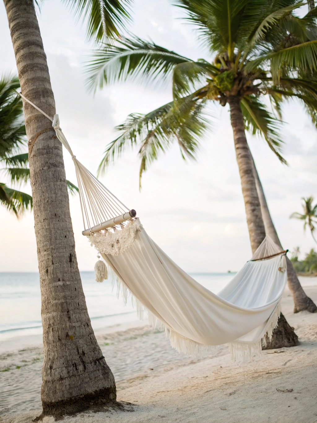 Beach hammock relaxation
