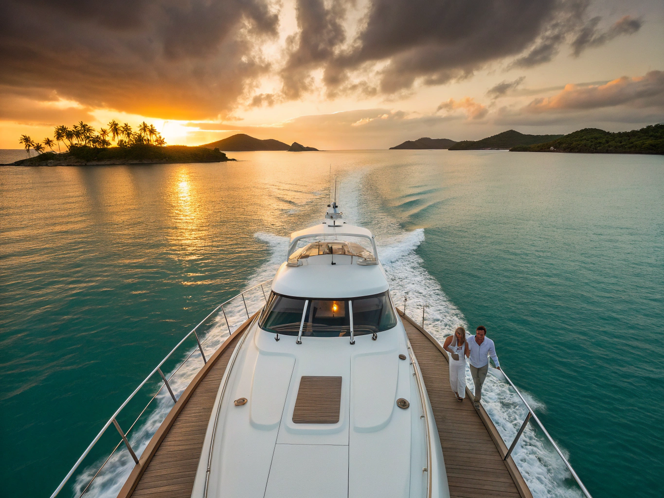 Sunset cruise view