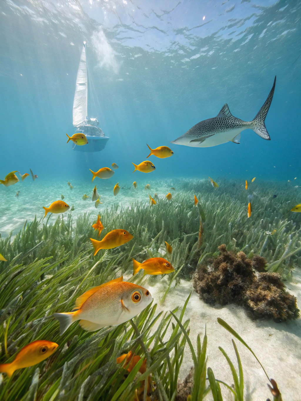 Tropical fish underwater